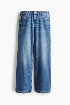 H&M Wide Regular Jeans in Denim Blue at Nordstrom, Size 20
