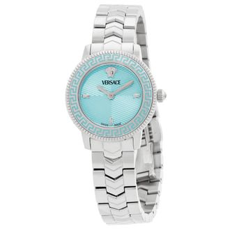 Versace V-Icon Quartz Turquoise Dial Ladies Watch VEUCA0324