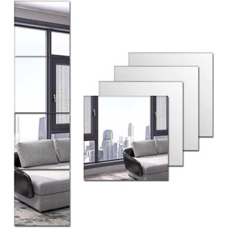 OEM Juego De 4 Espejos De Pared Acr&iacute;licos De Longitud Completa, Autoadhesivos, Seguros, De Plexigl&aacute;s, Inastillables, Se Adhieren A La Pared, Espejo Comple
