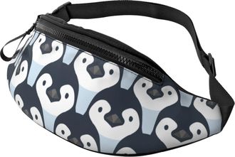 Generic Cartoon Penguin Bum Bags Waist Pack Adjustable Crossbody For Outdoors Jogging Workout 14X35Cm