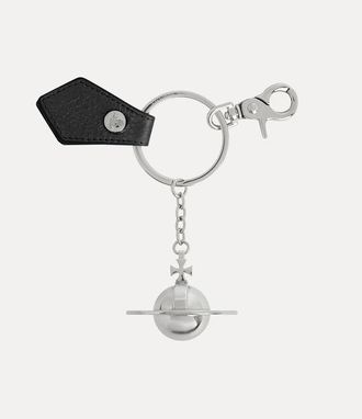 Vivienne Westwood 3d Orb Keyring Metal Blackpu-grain One Size Unisex
