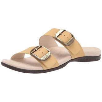 Spenco Vista Sandals Womens Yellow Leather Arch Support Slip On HAWK2226