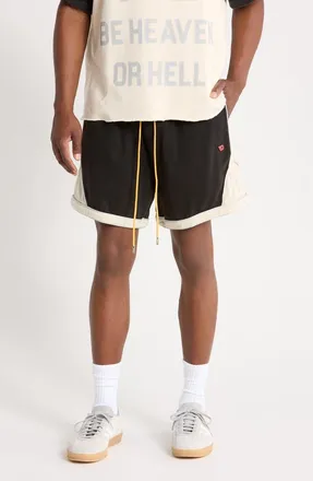 Diet Starts Monday Warm Up Shorts in Vintage Black/cream at Nordstrom, Size X-Large