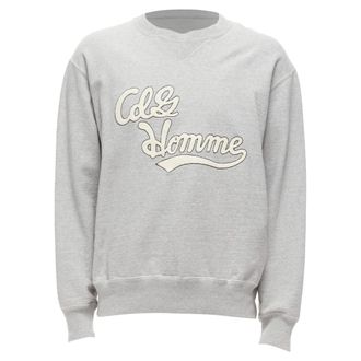 Comme Des Gar&ccedil;ons COMME DES GARCONS 2021 grey cotton white logo varsity sweatshirt M