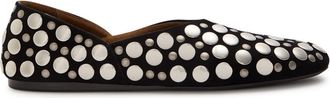 Khaite Jane Stud-embellished Leather Ballet Flats - Black - 39 (IT39 / UK6)