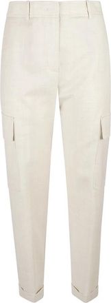 Eleventy Cr&egrave;me Wol Cashmere Broek - Dames - Slim Fit Broeken - Beige - M - Wol - Broeken