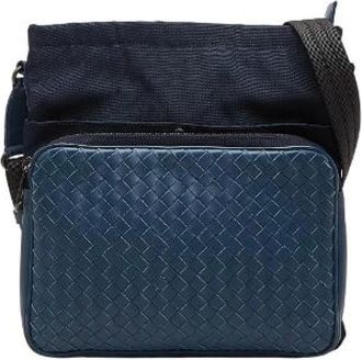 Bottega Veneta Pre-owned Cross Body Bags, female, Blue, Size: ONE SIZE Pre-owned Leather Crossbody Bag