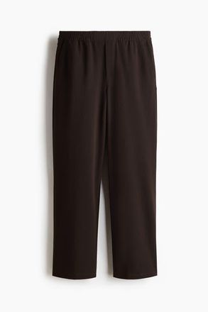 H&M Four-way Stretch Wide Pull-on Trousers in Dark Brown at Nordstrom, Size X-Small