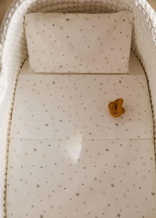 Mango Set lenzuolo superiore e cuscino mini culla stampa grigio - Home - 75x100cm - MANGO HOME