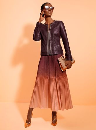 Mainpol Lederblazer MAINPOL Lammnappa-Lederblazer, Damen, Gr. 38, burgund, 100% Lammnappaleder, Blazer Lederblazer