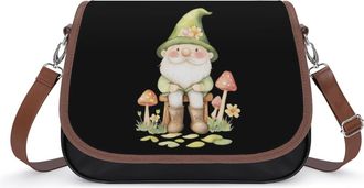 Generic Cute Gnome Small Womens Crossbody Bags Shoulder Handbag with Adjustable Strap for Travel
