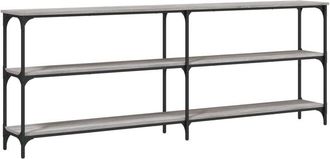 vidaXL Vidaxl - Mesa consola madera de ingeniería gris Sonoma 200x29x75 cm