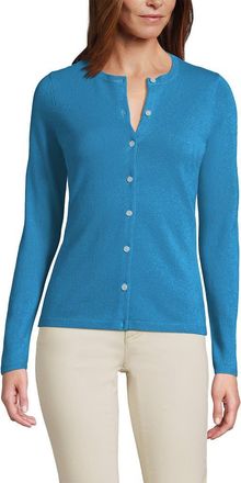 Lands End Cashmere Cardigan Sweater in Cyan at Nordstrom, Size X-Small