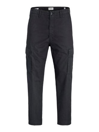 Jack & Jones Cargohose JACK & JONES JPSTKANE FRANK CARGO NOOS, Herren, Gr. 29, L&auml;nge 34, schwarz, Web, Obermaterial: 98% Baumwolle, 2% Elasthan, unifarben, relaxed