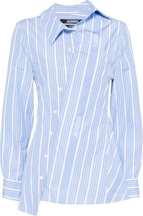 Jacquemus Dames, Blouses & Shirts, Blauw, Maat: 2XS Katoen