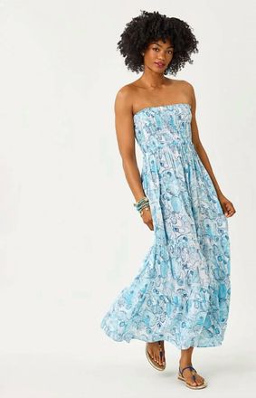 Lilly Pulitzer Anali Coverup Dress In Resort White Shell Shine