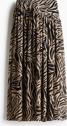 H&M Maxijupe aus Chiffon - Beige