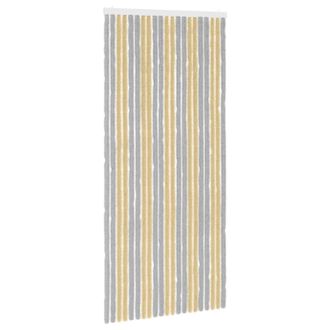 vidaXL Cortina De Insectos De Chenilla Gris Y Beige 90 X 200 Cm Vidaxl