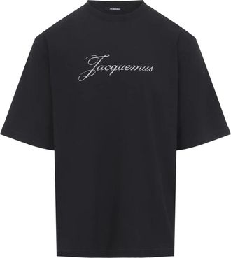 Jacquemus Le T-shirt - Heren - T-shirts - Zwart - XL - Katoen - Tops