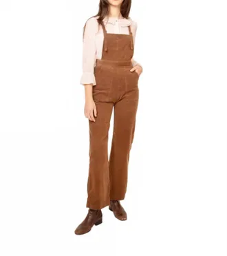 Cameo Cord Overalls In Teddy