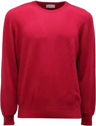 Sonrisa Truien & Vesten, Heren, Roze, L, Kasjmier, Kasjmiertrui in Fuchsia, Gemaakt in Italië