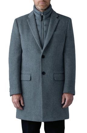 Mackage Skai-SLB Virgin Wool Coat with Removable Down Bib in Carbon Mix at Nordstrom, Size 38