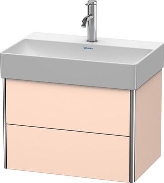Duravit Duravit Xsquare Mueble De Tocador Compacto De Pared 58.4x39.0 Cm, 2 Cajones, Para Lavabo Durasquare 235660, Color (frente/cuerpo): Albaricoque Perla S