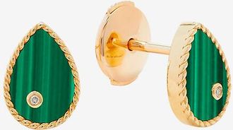 Yvonne Léon Ohrstecker aus Gelbgold und Diamant Baby Poire