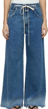 Closed Womens Morus Wide Leg Jean In Dark Blue
