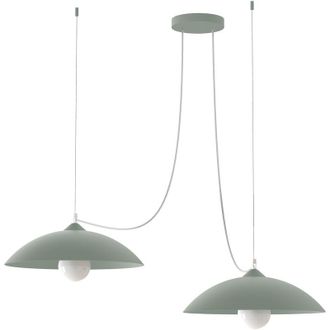 Lumicom Dream Sospensione, 2X E27, max 42W, metallo, verde iceberg, D.40cm - Lumicom