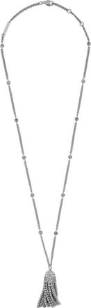 Paco Rabanne Crystal-embellished Tassel Necklace - Silver - One Size