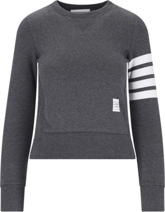 Thom Browne 4-Bar Crewneck Sweatshirt - Grey