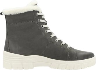 Remonte Lace-Up Winter Boot - Dames - Schoenen - Grijs - Maat: 41 EU Wol