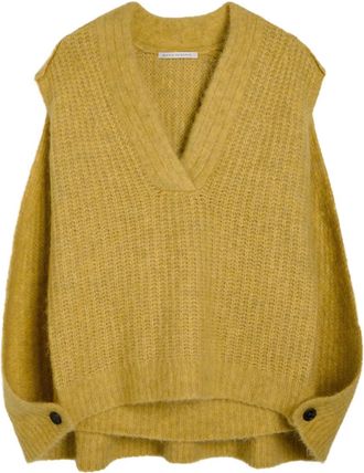 Maria McManus Mantella con scollo a V - Giallo