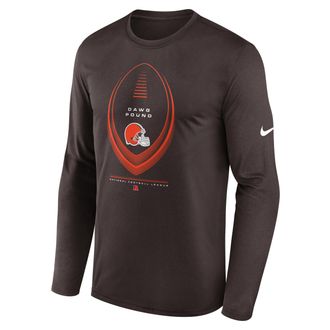 Nike Cleveland Browns Legend Icon Nike Mens Dri-FIT NFL Long-Sleeve T-Shirt in Brown | NKHT2DI9I-NDB