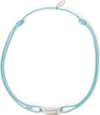 Off-white Mens Paperclip Blue Cord Necklace at Nordstrom