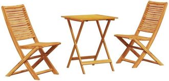 vidaXL Vidaxl - Folding Bistro Set Folding 3 pcs Brown Solid acacia wood