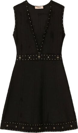 Twin-Set Abito corto con strass - Nero