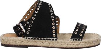 Isabel Marant Flat Sandals, female, Black, 3 UK, Black Leather Sandal with Studs