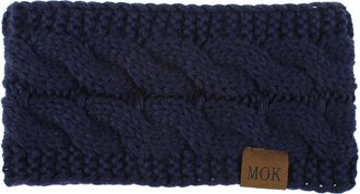 Generic Sweatband Women Winter Headbands for Women Knitted Headbands Winter Headband with Chunky Ears Paintball Accessories Blue, navy, One Size