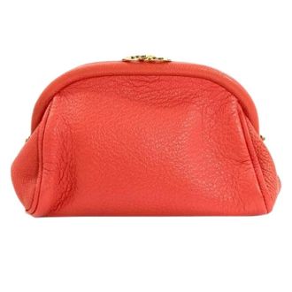 Bulgari Pre-owned Pouch- Wash bag - Dames - Pre-owned - Rood - Maat: ONE Size Leer