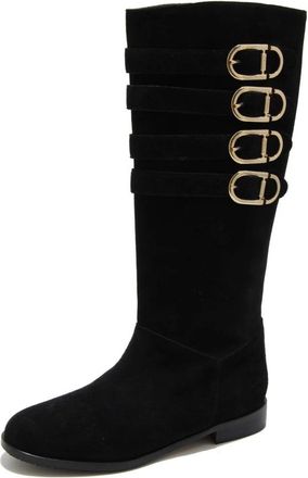 Pinko Italiaanse Laarzen Z99 - Dames - Hoge Laarzen - Zwart - 36 EU - Leer - Schoenen