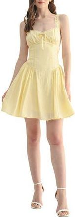 All in Favor Lace Detail Minidress in Light Yellow at Nordstrom Rack, Size X-Large