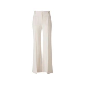 Victoria Beckham Wide Trousers, female, White, Size: S Wide Leg Trouser