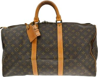 Louis Vuitton Pre-owned Weekend Bags, female, Brown, Size: ONE SIZE Pre-owned Vintage Monogram Keepall Duffle Bag