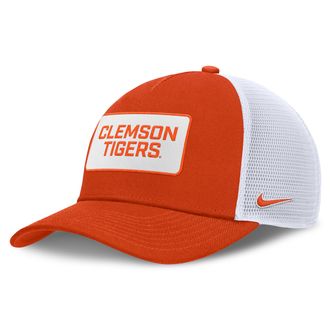 Nike Clemson On-Field Rise Nike Mens College Trucker Adjustable Hat in Orange | NC9708DQCLN-EST