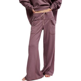 Free People Staycation Lounge Pants in Elderberry Tea at Nordstrom, Size X-Large