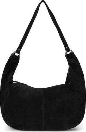Free People Roma Suede Tote Womens Handbags Black, Suede/Leather