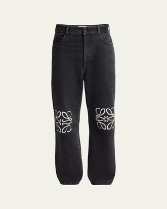 Loewe Mens Anagram Baggy Jeans