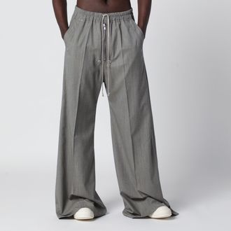 Rick Owens Grey m&eacute;lange Bela wide-leg trousers